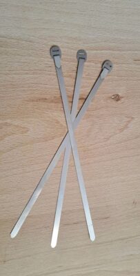 Stahovací pásek, dvojdílný, nerez